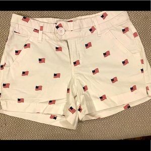 Sz 3 white American flag shorts